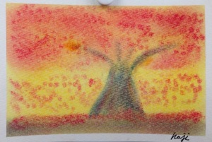 ３色パステルアート教室『紅葉』を開催しました20151115