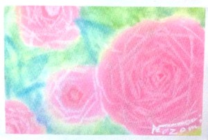 パステルアートの描き方【薔薇(バラ)】