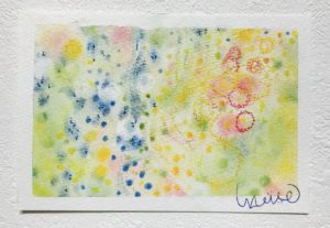 共感覚アート　３色パステルアート　五感