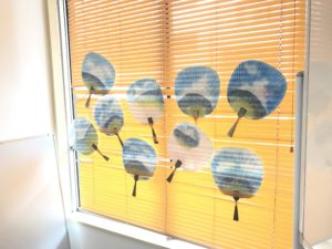 パステルアート,うちわ