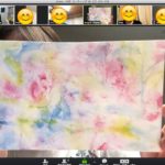 オンライン(zoom)で３色パステルアート講座