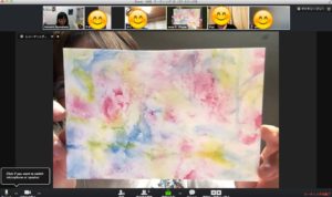オンライン(zoom)で３色パステルアート講座