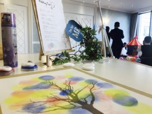 作品例)３色パステルアートでつくるウェディンググッズ