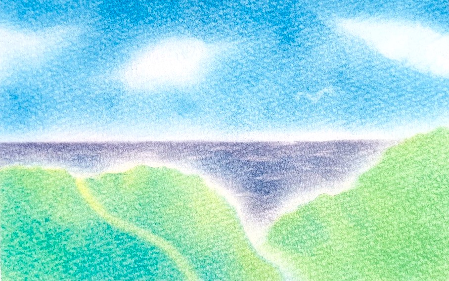 インストラクター研修会・『海の見える風景画』を開催しました | ３色