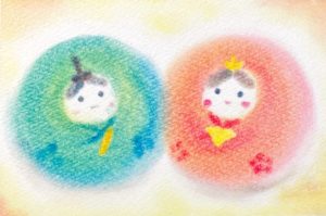 ３色パステルアート3月(春)の作品集