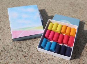 ３色パステルアートが紹介されました